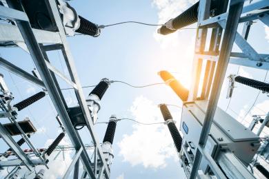 Artistic photo of power distribution infrastructure